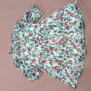 Janie and Jack Chiffon Floral Print Dress